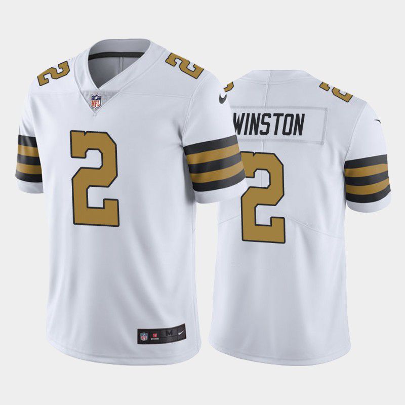 Men New Orleans Saints 2 Jameis Winston Nike White Color Rush Limited NFL Jersey